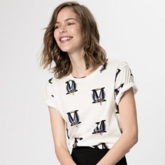 Maje white letter M t-shirt - French size 2 - Picture 2 of 4